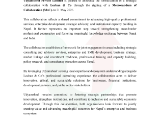 Strategic Collaboration between Udyamsheel and Lochan & Co, India